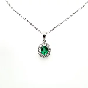 emerald diamond pendant from donna jewelry chicago