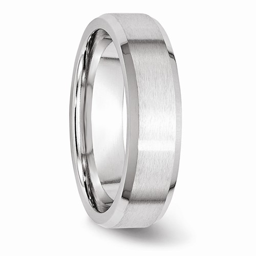 Jewels By Lux Titanium Notched 6mm Satin & Polished Band