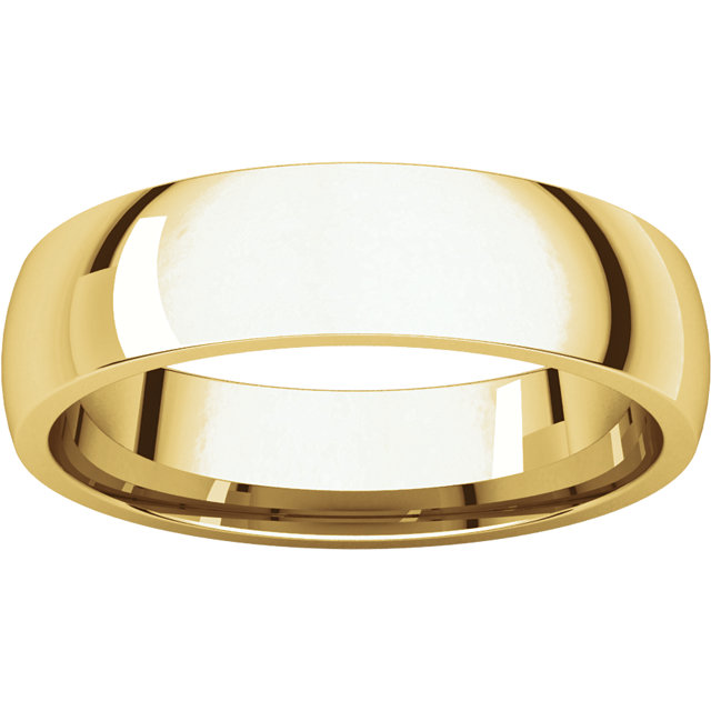 14k Yellow Gold 5mm Comfort Fit Band