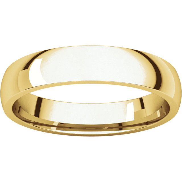 Mens Comfort Fit Wedding Band Ring In 14k Yellow Gold