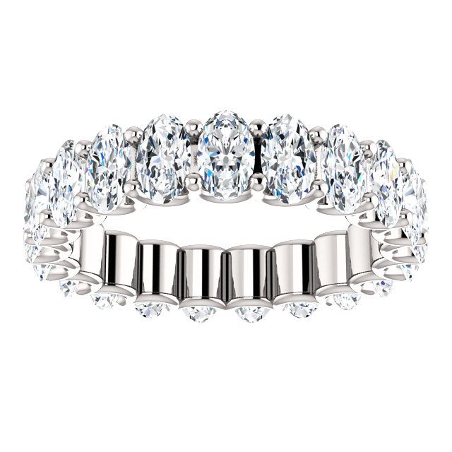 Oval Diamond Eternity Band in 14k X1 White Gold | Donna Jewelry Co