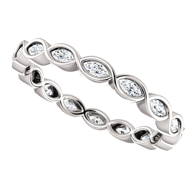 Fana Alternating Round and Marquise Diamond Wedding Band W4079 - Avenue  Jewelers