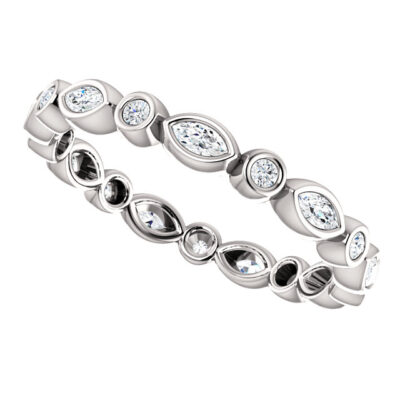 marquise round bezel eternity 123681-4