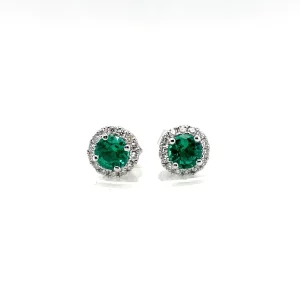 emerald diamond earrings from donna jewelry chicago
