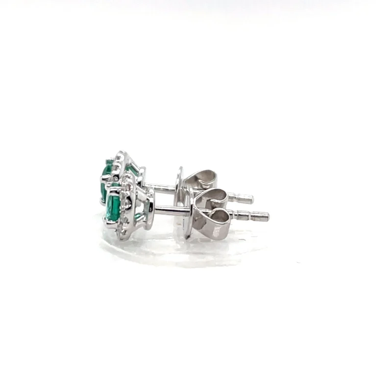 emerald diamond earrings from donna jewelry chicago