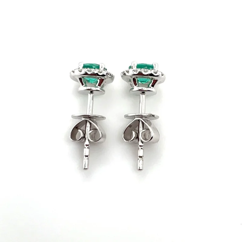 emerald diamond earrings from donna jewelry chicago