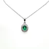 emerald diamond pendant from donna jewelry chicago