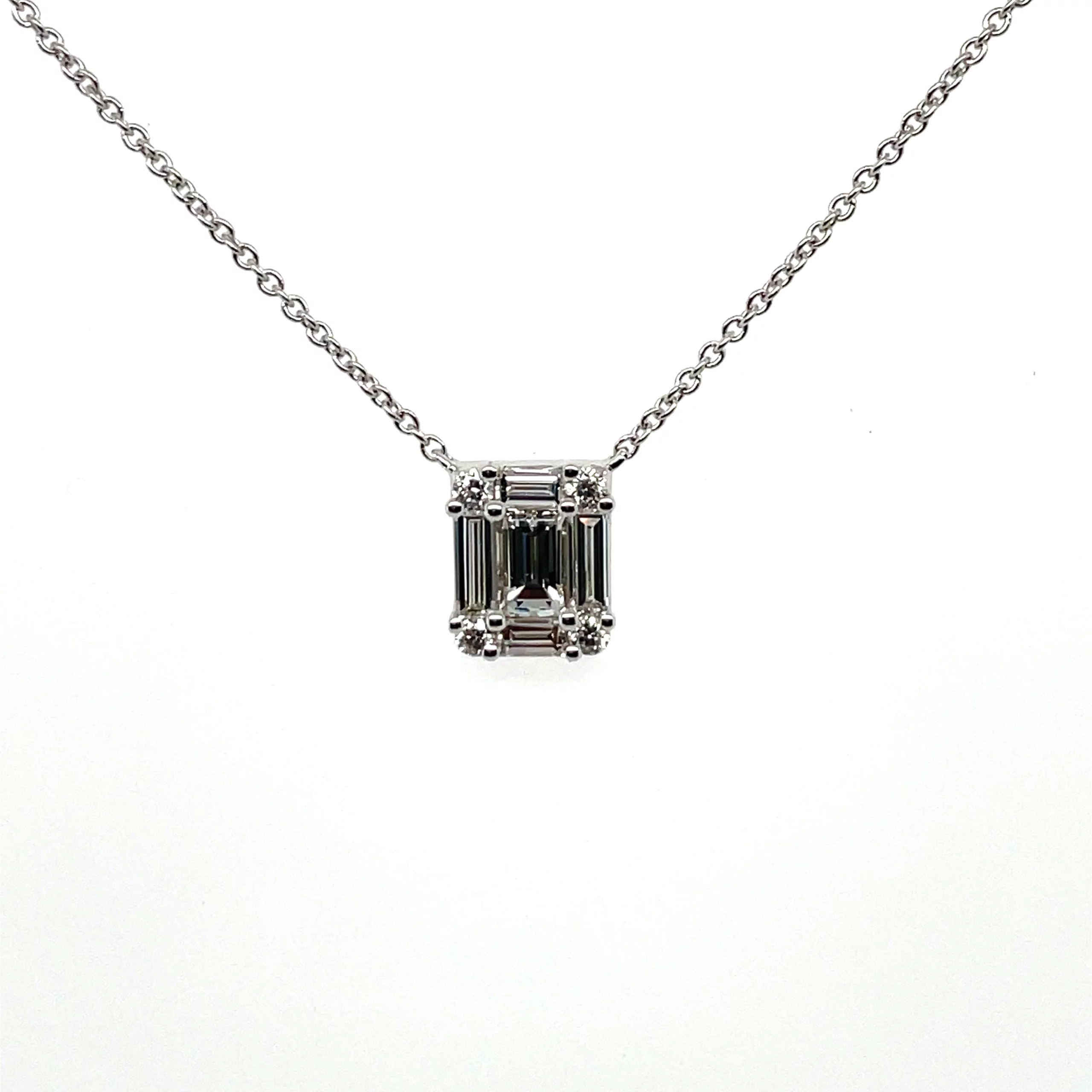 baguette diamond necklace from donna jewelry chicago