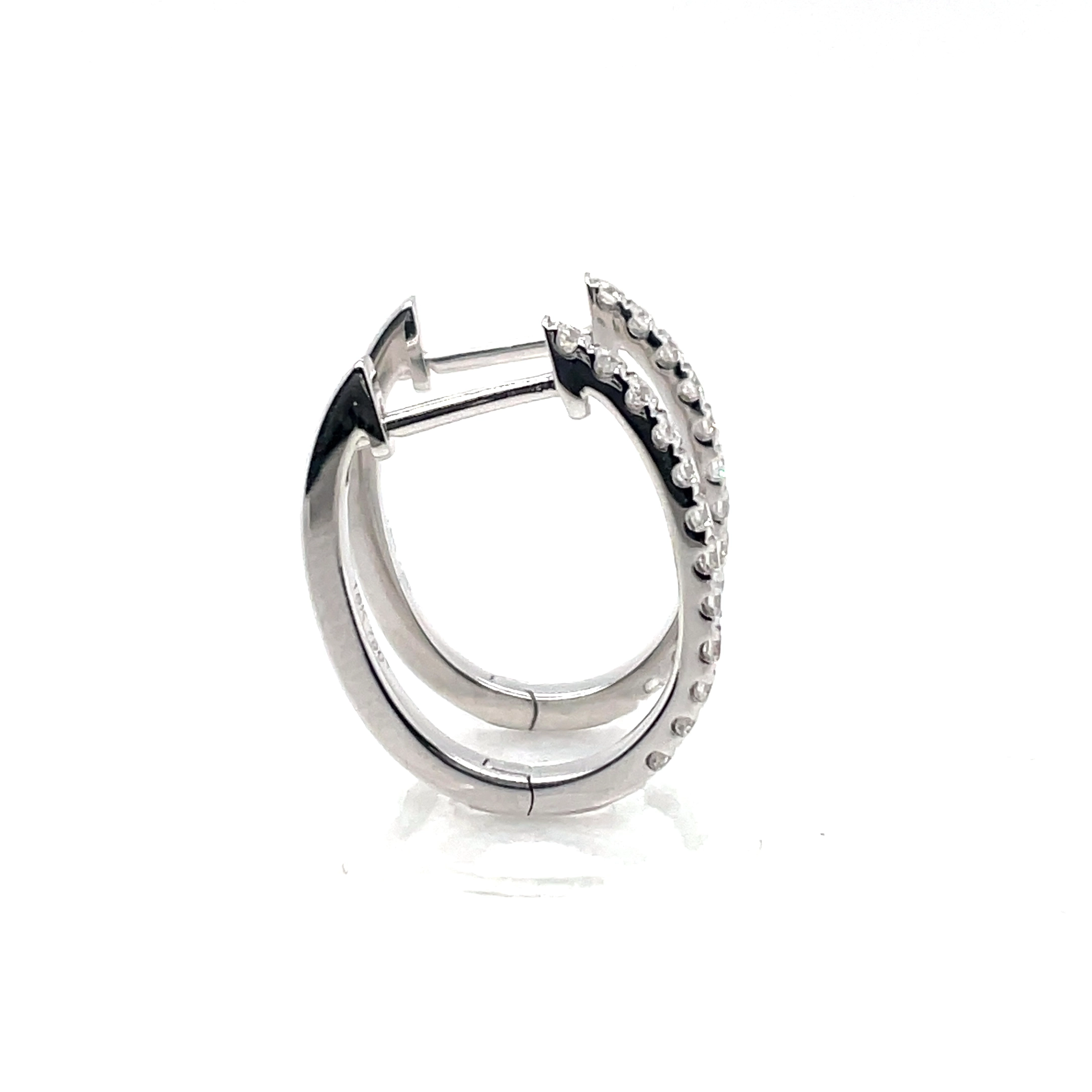 oval hoop diamond earrings