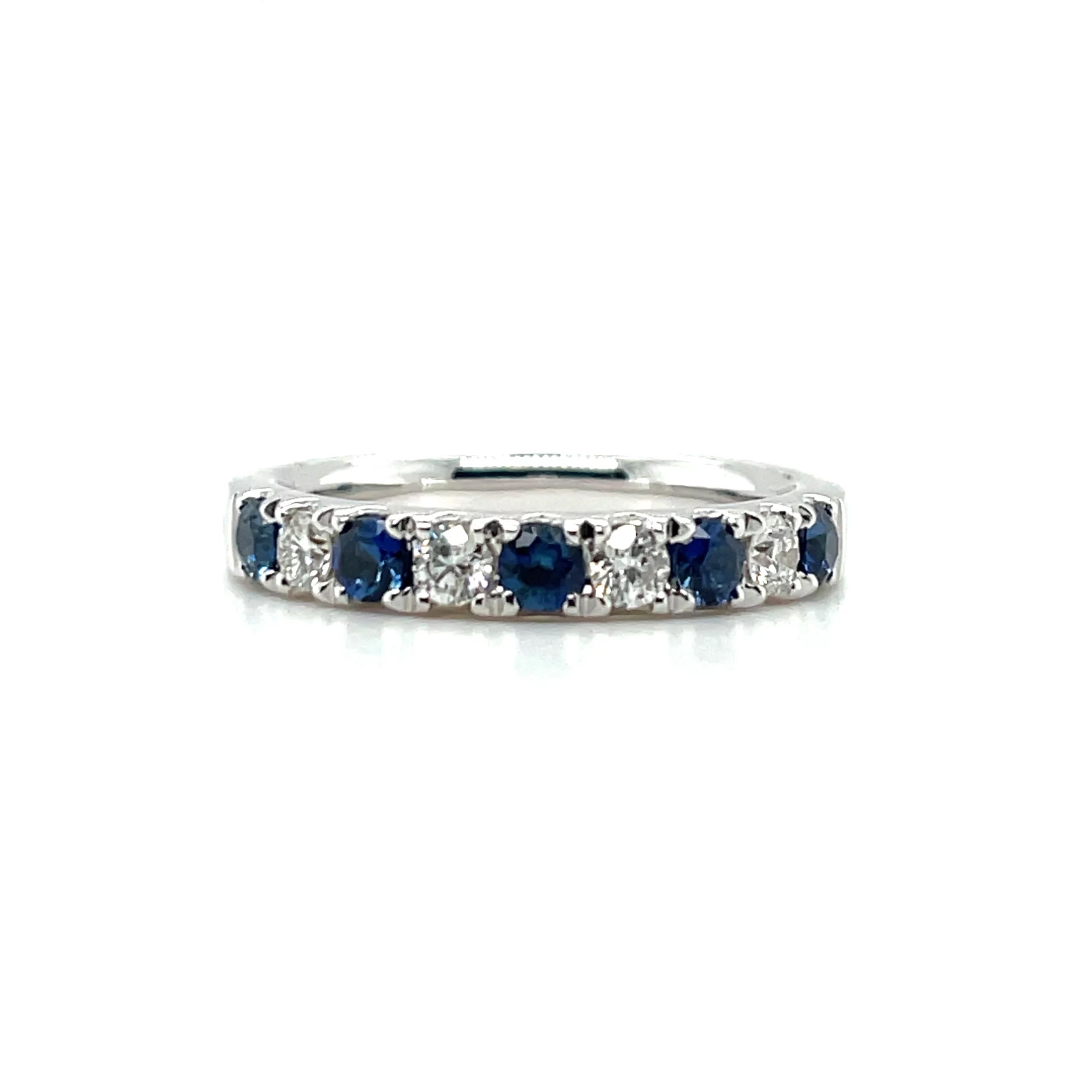 diamonds and sapphires wedding band anniversary ring from donna jewelry in chicago