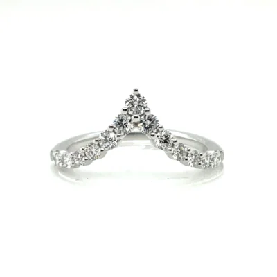 diamond anniversary ring v shaped chevron from donna jewelry chicago