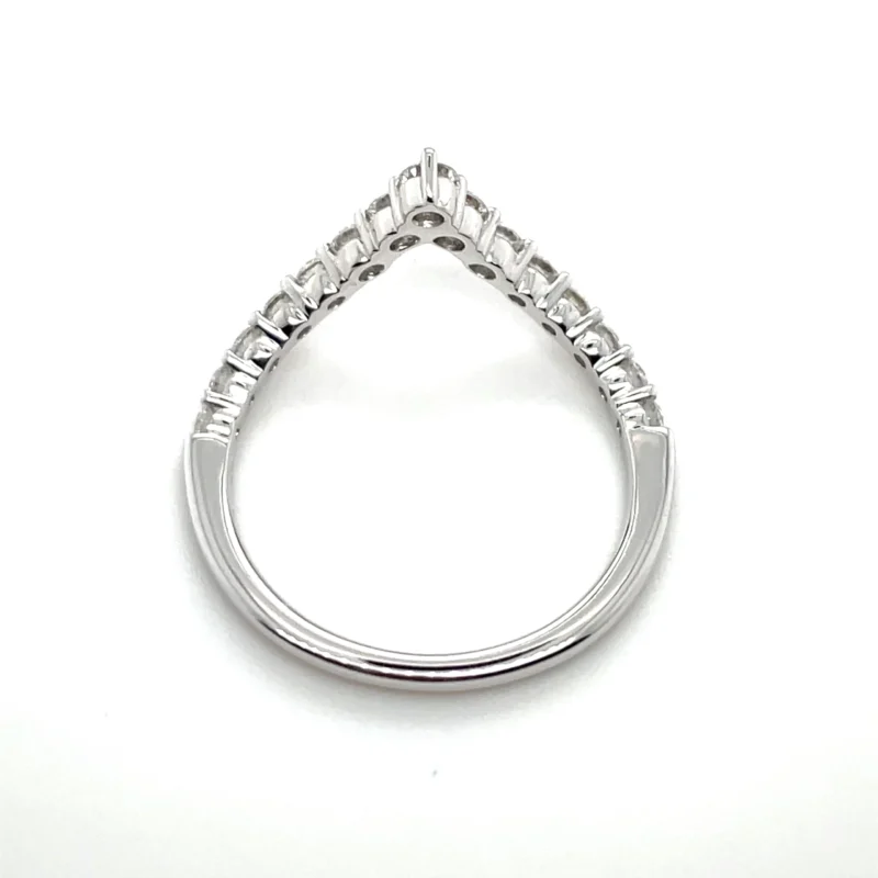 diamond anniversary ring v shaped chevron from donna jewelry chicago