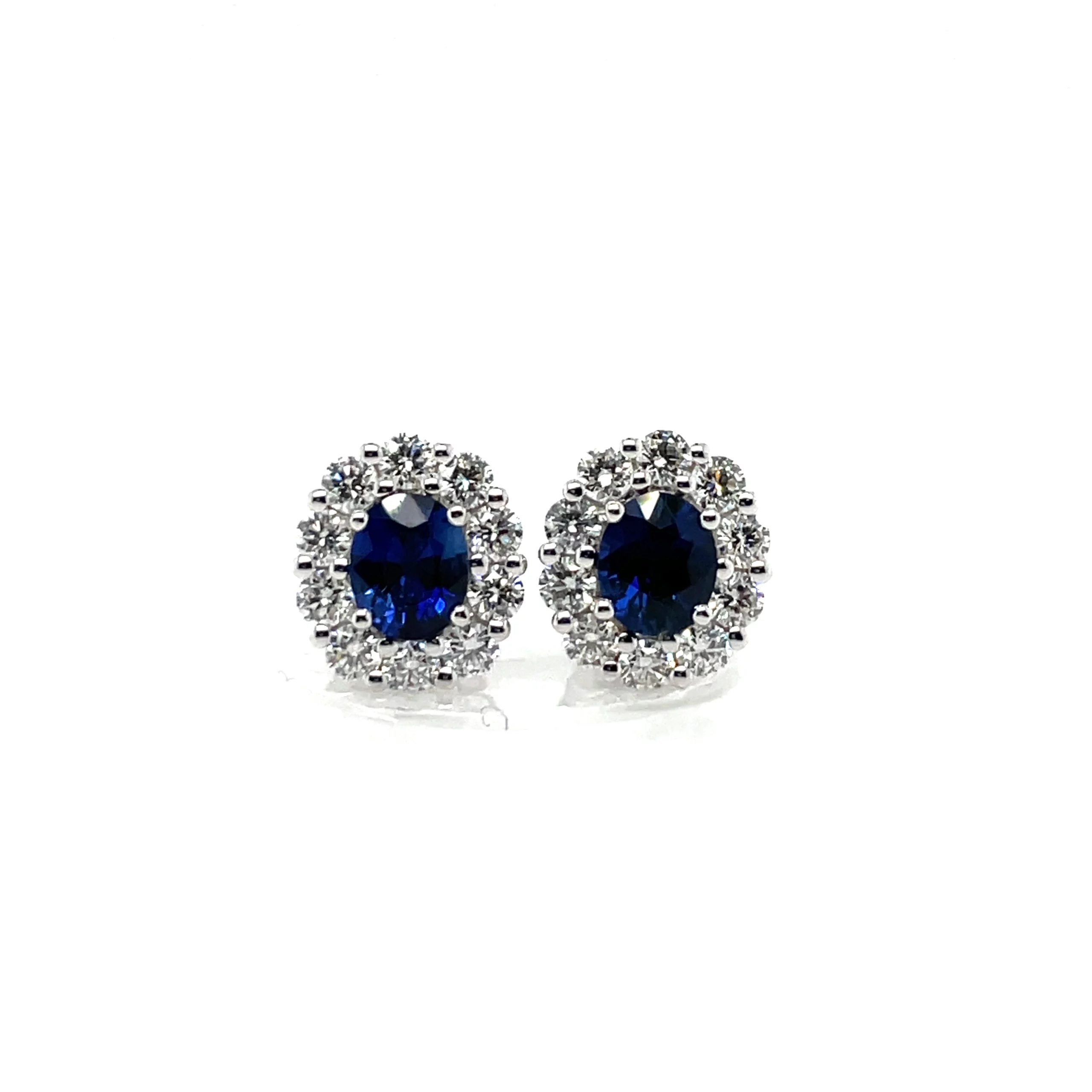 oval sapphire and diamond earrings from donna jewelry company chicago