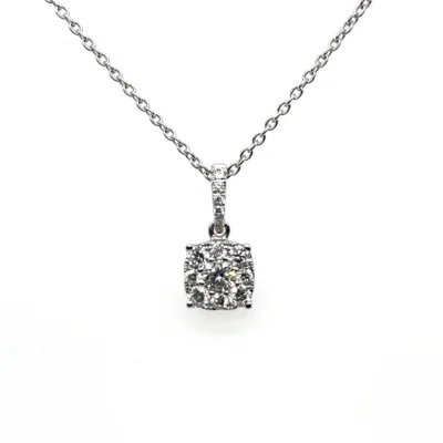 diamond pendant with diamond bell from donna jewelry chicago