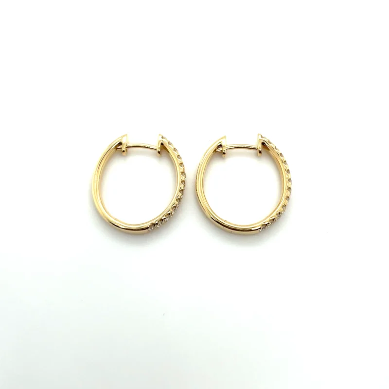 yellow gold gia diamonds hoop earrings from donna jewelry chicago