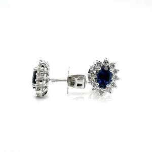 SAPPHIRE DIAMOND EARRINGS from donna jewelry chicago