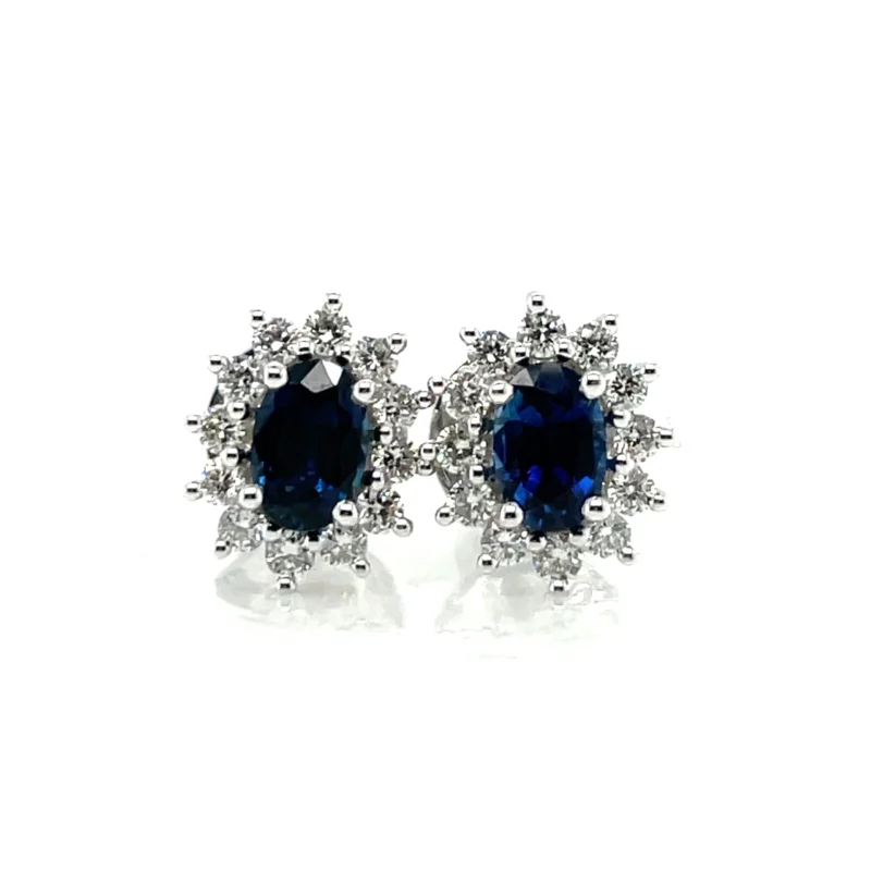 SAPPHIRE DIAMOND EARRINGS from donna jewelry chicago