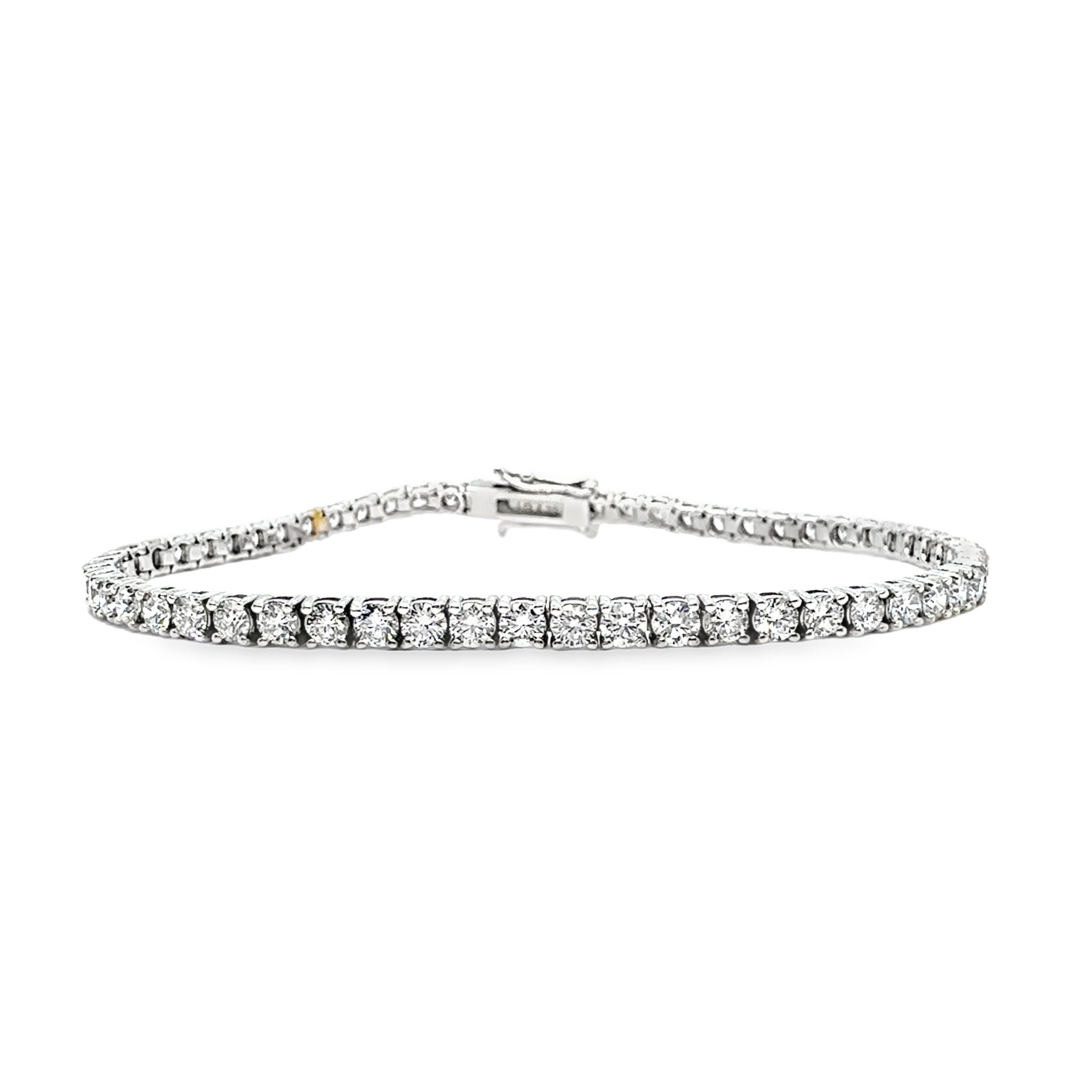 14K White Gold Lab-Grown Diamond Tennis Bracelet 4CTW