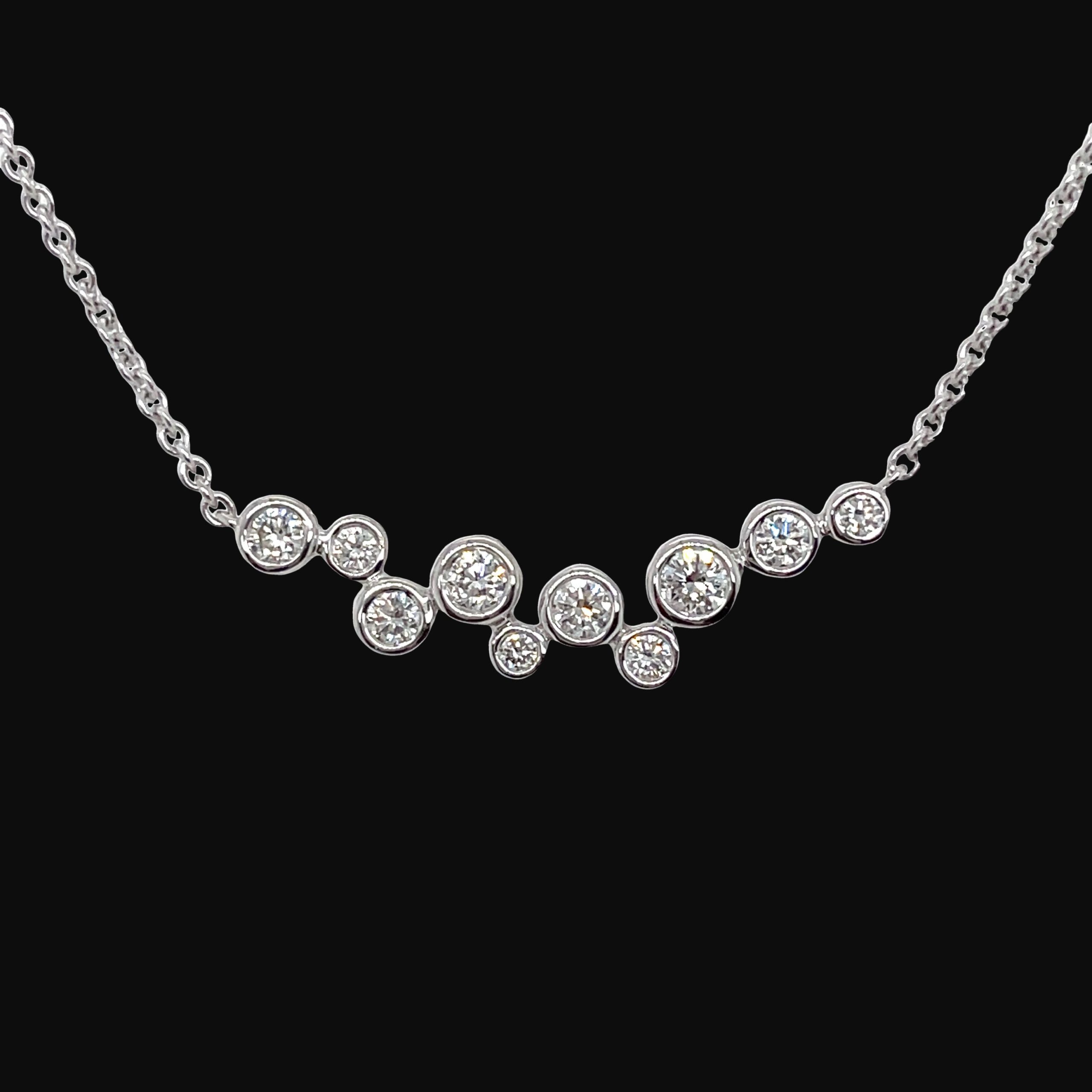 bubble diamond necklace