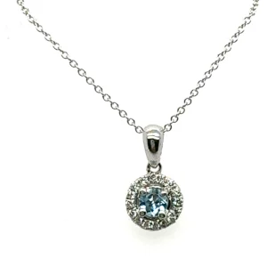 aqua and diamonds necklace chicago