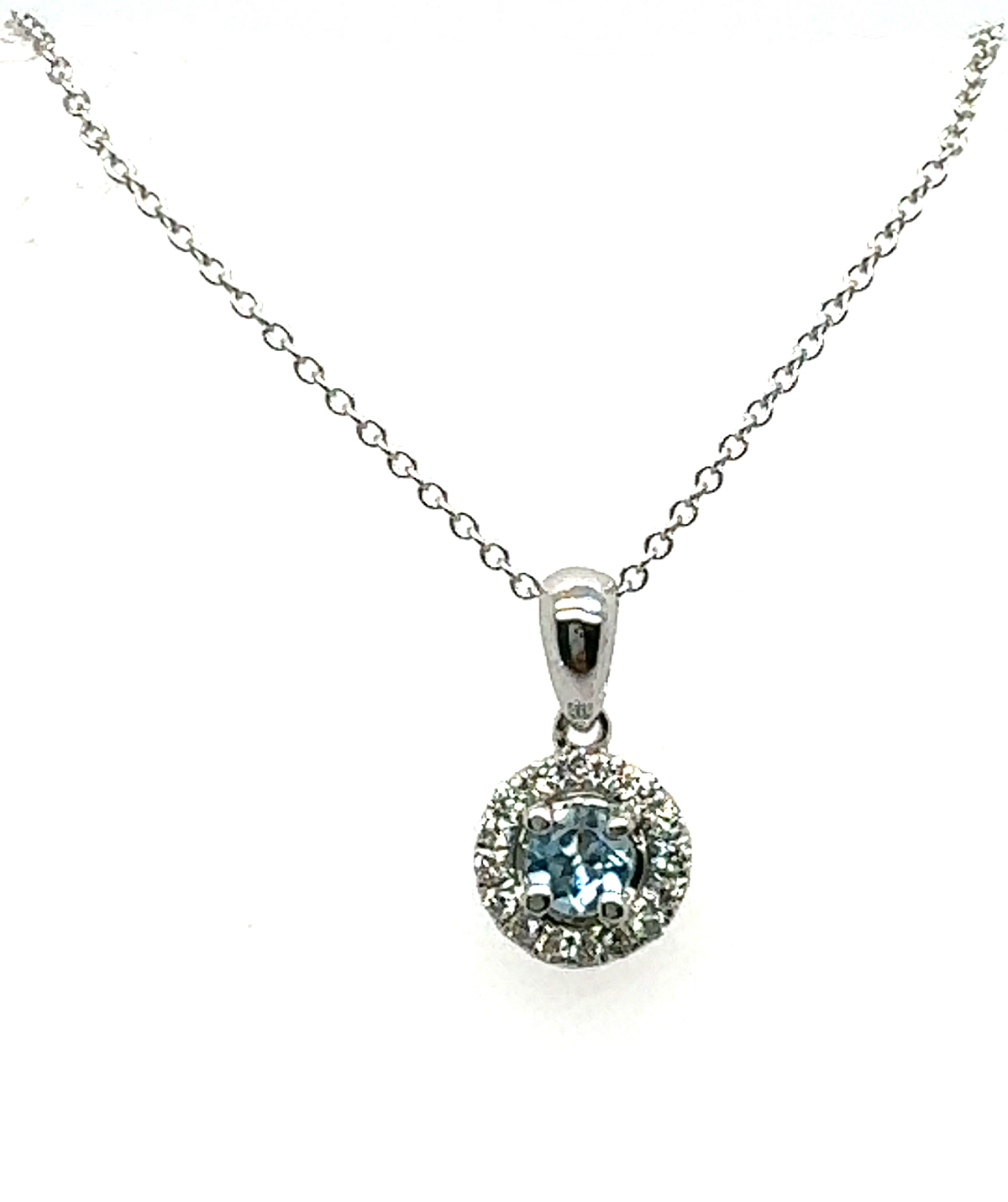 aqua and diamonds necklace chicago