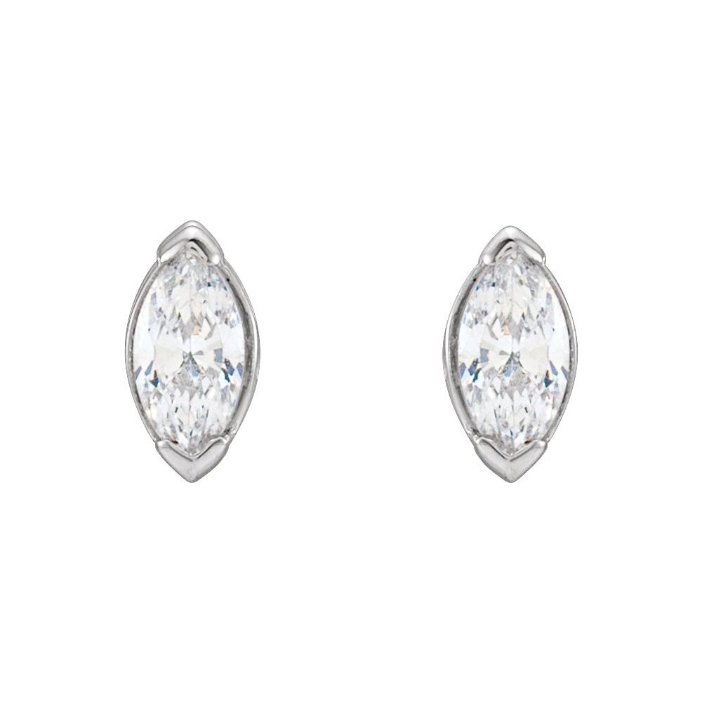 Marquise Lab Grown Diamond Stud Earrings