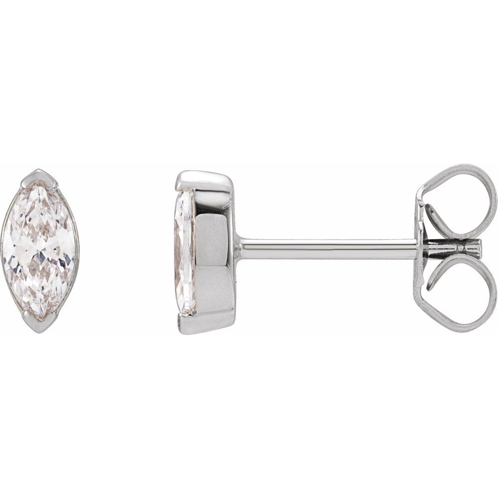 Marquise Lab Grown Diamond Stud Earrings
