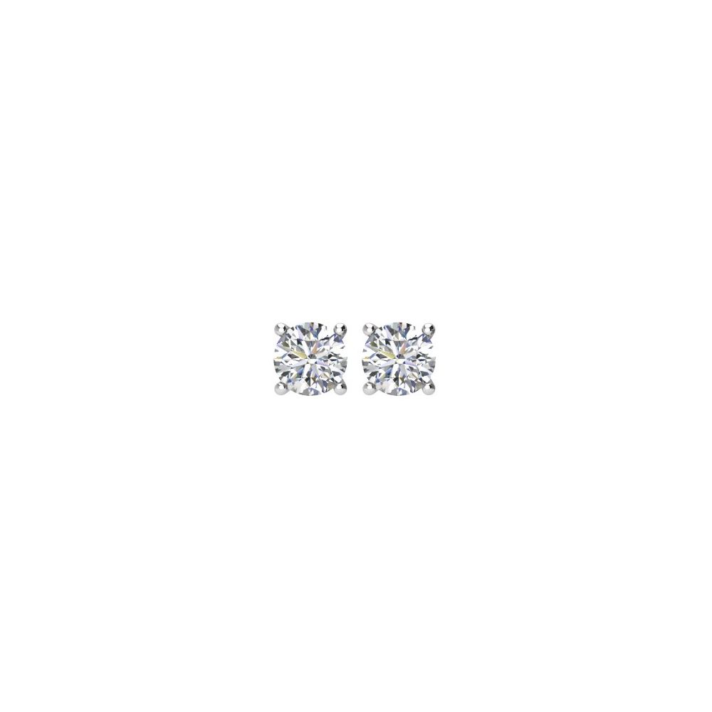 Round Lab Grown Diamond Stud Earrings 0.40ctw