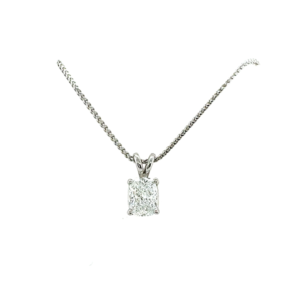 cushion diamond necklace lab grown