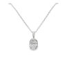 14K Oval Lab Grown Diamond Slide Pendant 1CT