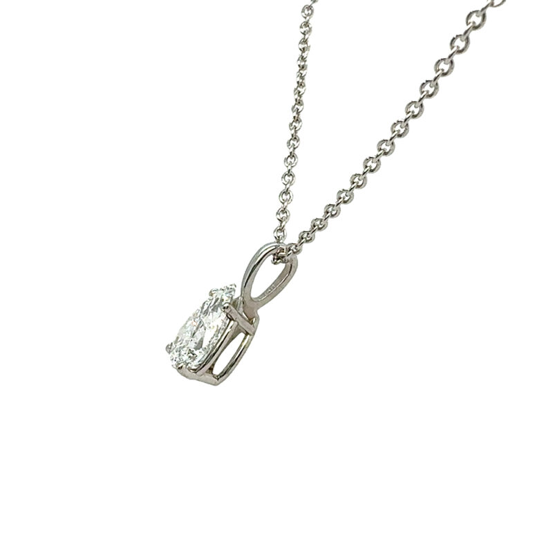 Pear Shape Lab Grown Diamond Slide Pendant