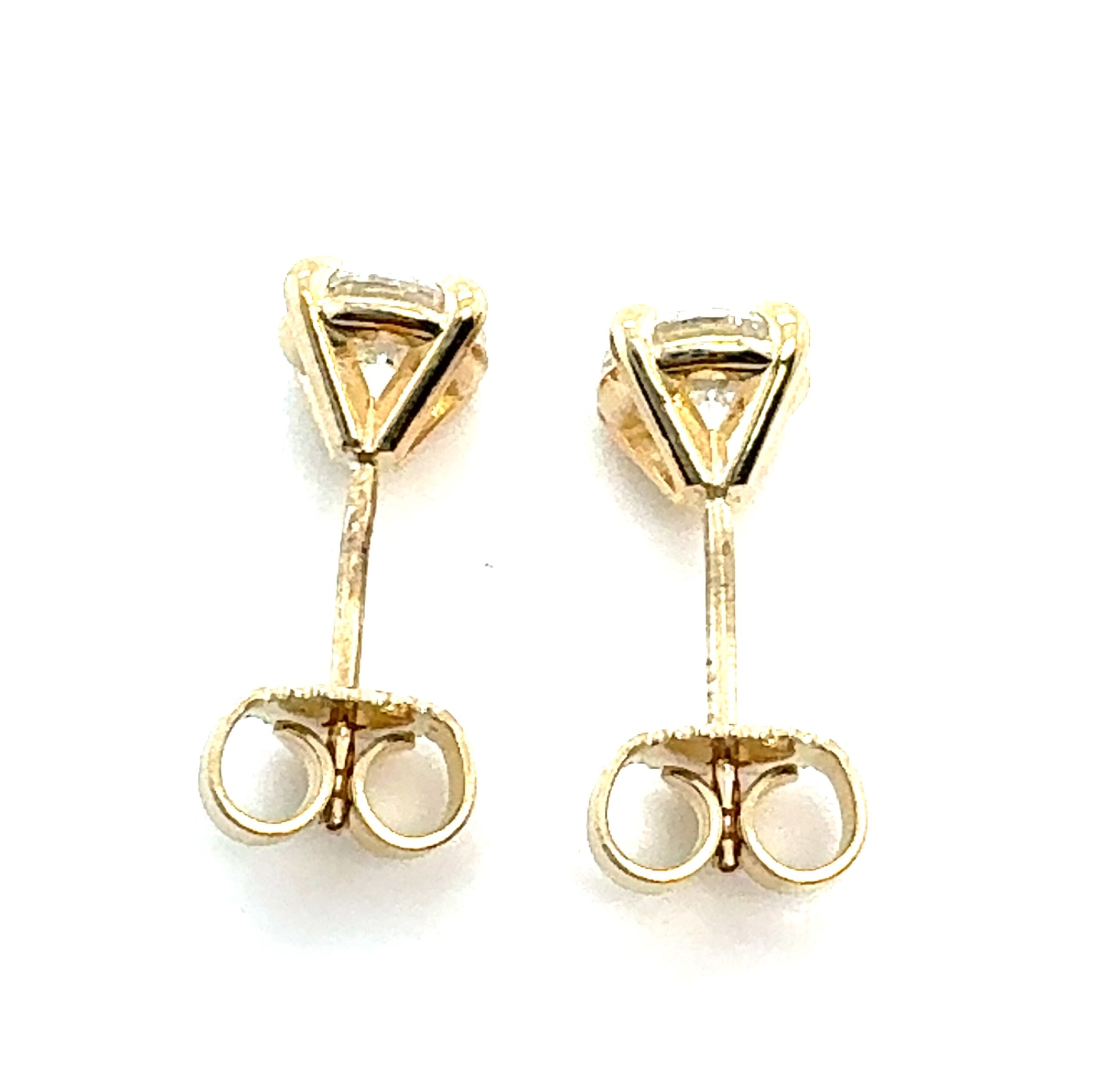 1.18 CTW Round Brilliant Lab Grown Diamond Earrings in 14k White Gold