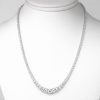 10 ctw Round Lab Grown Diamond Graduated Riviera Tennis Necklace